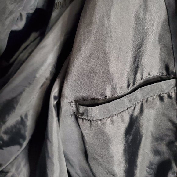 Vintage Fuda International Black Silk with Golden Studs Bomber Jacket - Picture 5 of 8